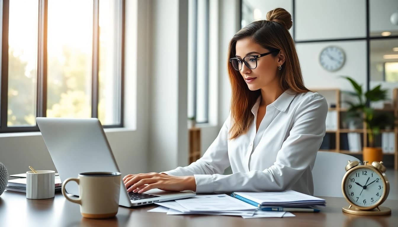 Using eta application uk to complete government documents in a modern workspace.