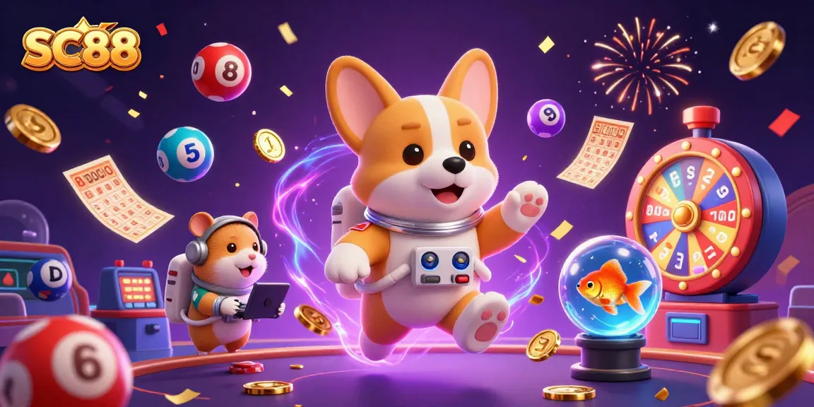 Join the fun at SC88 casino: 3D characters in a space-themed gaming adventure.