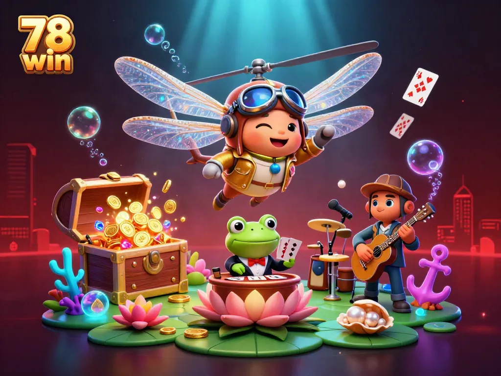 Experience thrilling entertainment at the 78 win casino with vibrant characters and immersive gaming.