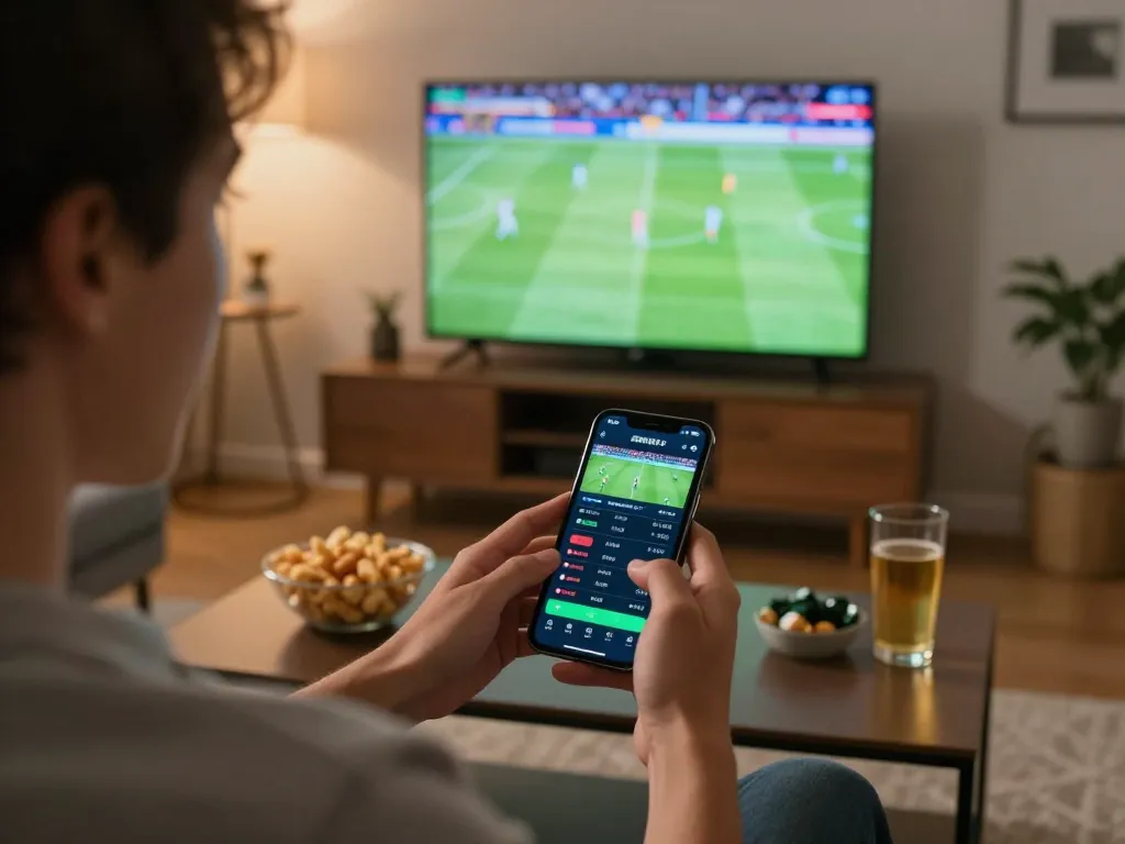 Engaging scene of sports betting on CakhiaTV with vibrant atmosphere and live match action.
