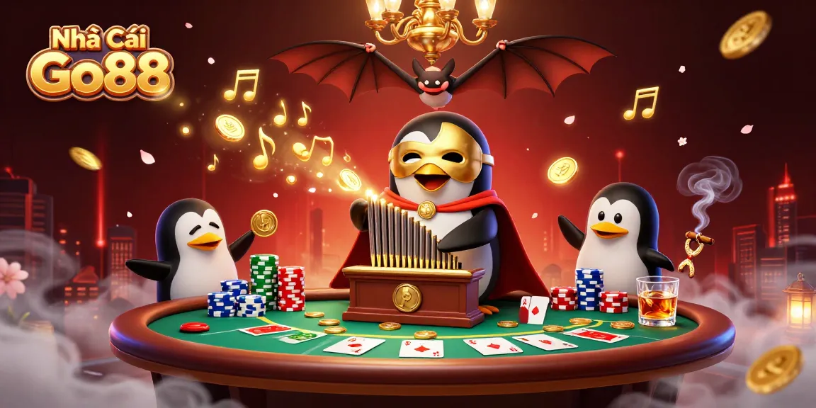 Experience Nhà Cái Go88 with thrilling poker action amidst vibrant casino elements.
