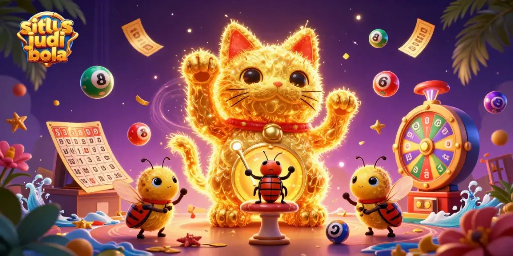 Menangkan taruhan di situs judi bola dengan keberuntungan dari kucing raksasa dan berbagai elemen permainan yang menarik.
