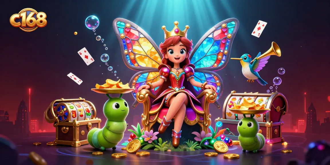 Experience exciting games at c168, featuring vibrant characters and colorful casino elements for a thrilling adventure.
