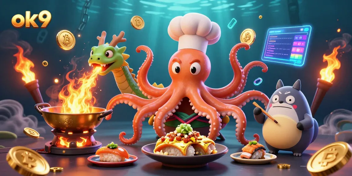 Experience the thrill of ok9 with a dynamic scene featuring vibrant characters and casino elements.