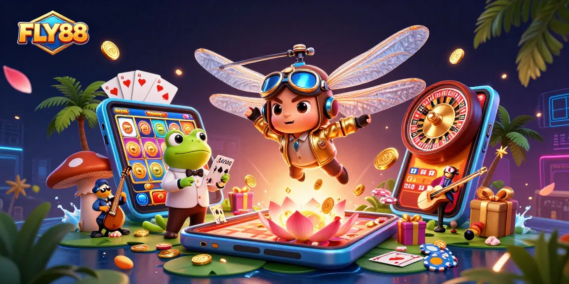 Experience thrilling gameplay at FLY88 with vibrant animations and interactive casino elements.