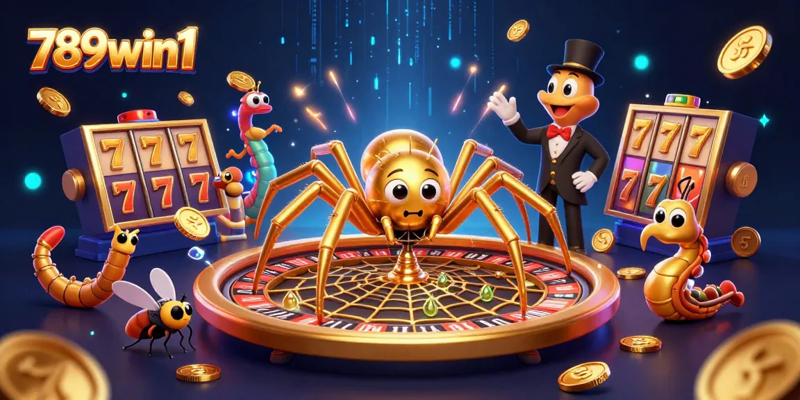 Experience thrilling bets with 789win1 at a vibrant, dynamic casino scene showcasing a golden roulette web.