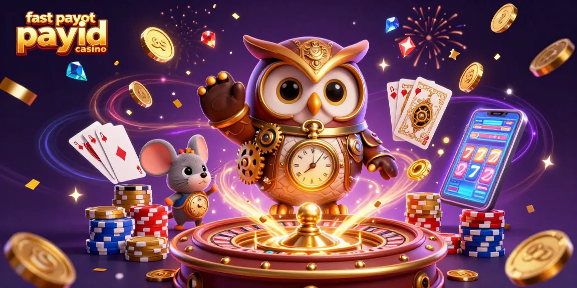 Engage in fast payout payid casino excitement with an ultra-detailed 3D illustration of whimsical characters.