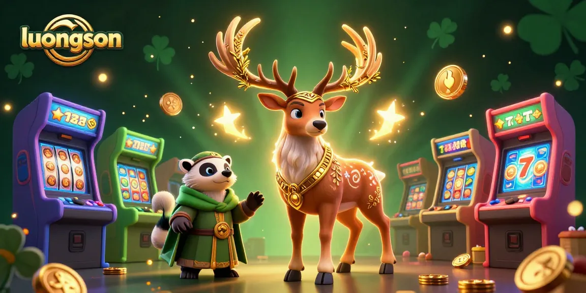 Experience immersive gameplay at luongson with a dynamic casino-themed scene featuring vibrant game elements.
