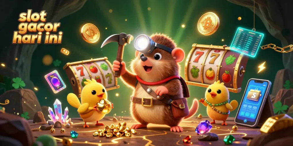 Main slot gacor hari ini dengan simbol keberuntungan dan jackpot yang besar.