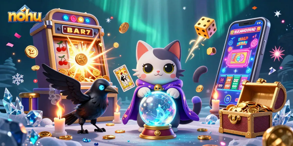 Experience thrilling nohu casino action with mystical characters in an explosive jackpot scene.