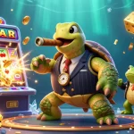 Experience game bài sunwin with vibrant casino elements featuring a fun 3D turtle and enforcers.