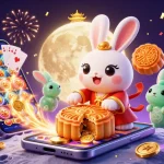 Experience Sunwin gaming thrills with unique moon rabbit characters in an engaging casino scene.