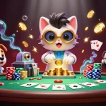 Experience excitement with cakhia link as the mad scientist cat creates gold coins in a dynamic casino atmosphere.