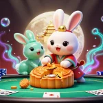 Engage in thrilling action at shbetcv with a lively illustration of gaming elements amidst an enchanting lunar scene.