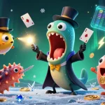 Engage with xem lại highlight ngoại hạng anh in a vibrant, action-packed scene featuring animated sea creatures and crypto elements.