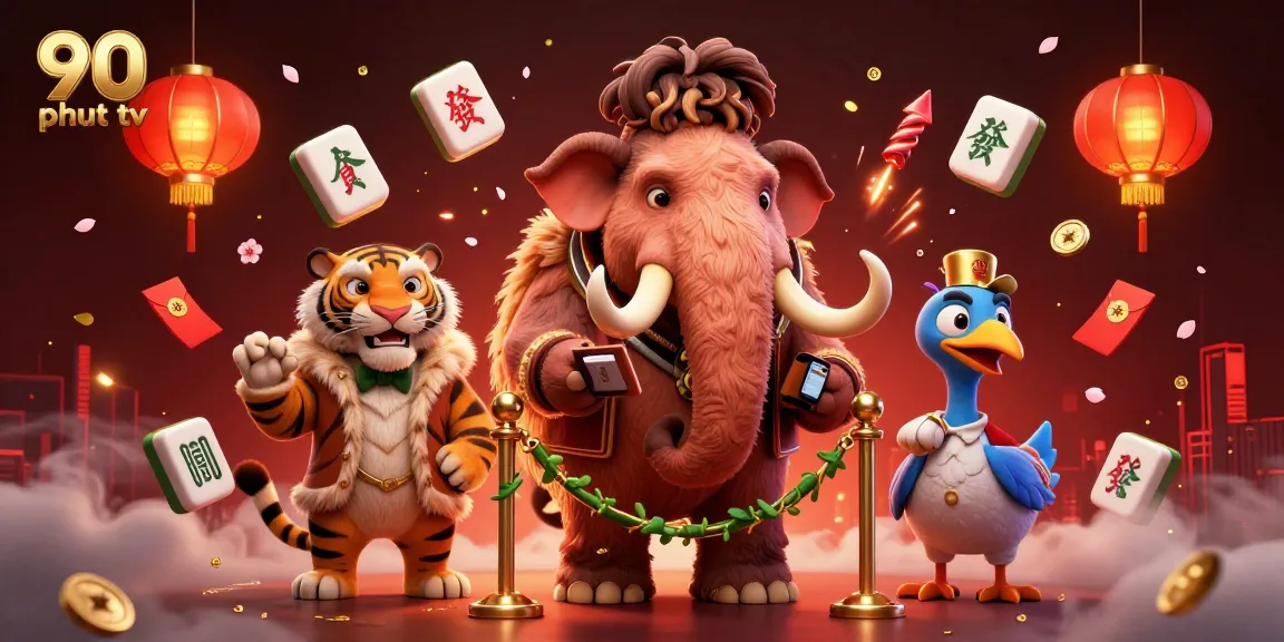 Experience the thrill of 90 phut tv with this vibrant casino-themed illustration, showcasing dynamic characters and rich visuals.