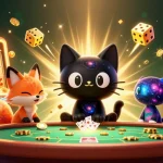 Play exciting slots at Sunwin with a cosmic casino illustration showcasing vibrant action.
